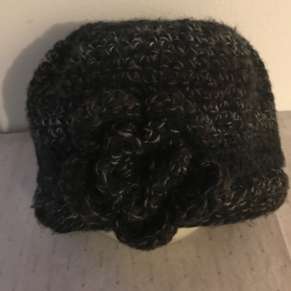 Woman hand knitted hat